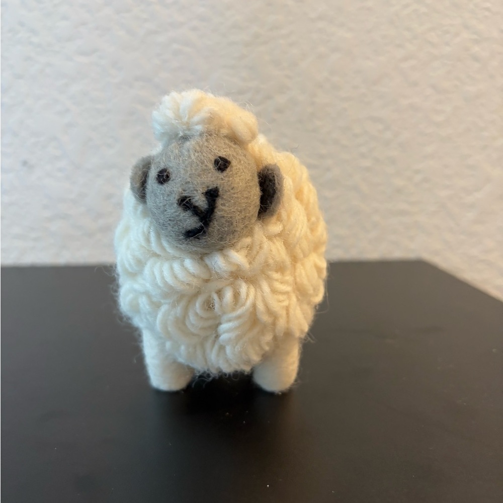 Small stuffed sheep handmade in Ireland. 100% Irish Wool